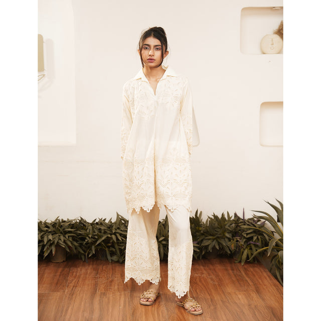 Capsule 18 - Beige Cotton Top and Pant Set