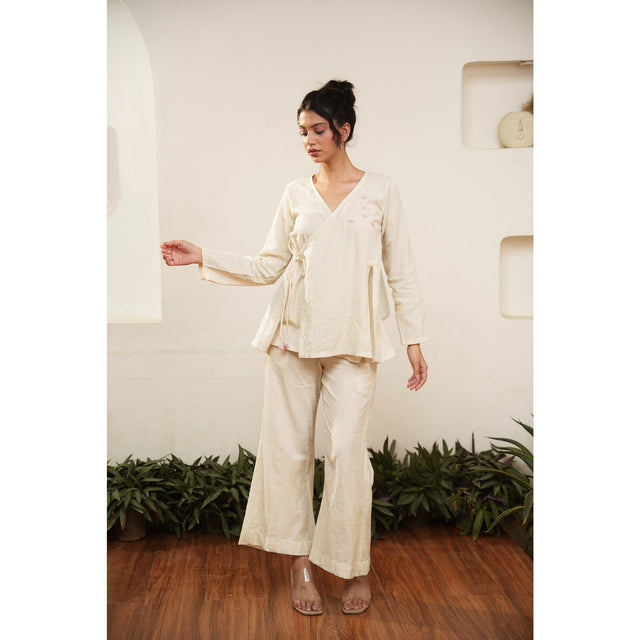 Capsule 11 - Beige Handwoven Top and Pant Set