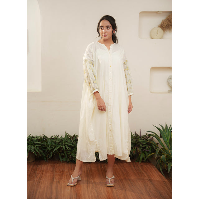 Capsule 8 - Yellow Chanderi and Cotton Dress