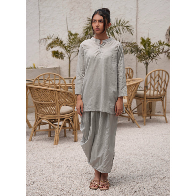 Capsule 12 - Grey Handwoven Top and Pant Set