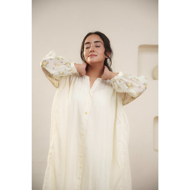 Capsule 8 - Yellow Chanderi and Cotton Dress