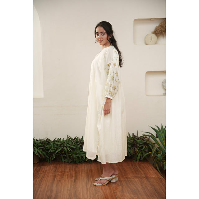 Capsule 8 - Yellow Chanderi and Cotton Dress