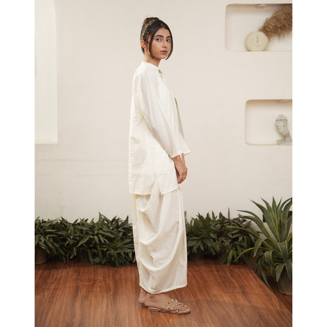 Capsule 12 - Beige Handwoven Top and Pant Set