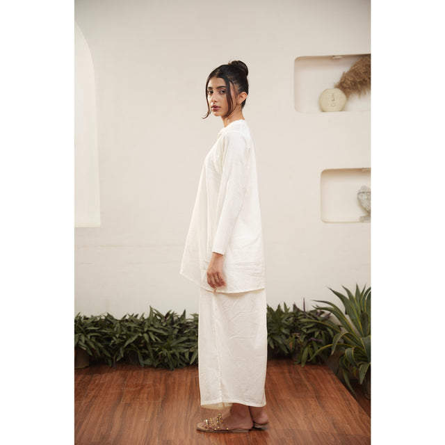 Capsule 12 - Beige Handwoven Top and Pant Set