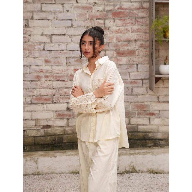 Capsule 5 - Beige Cotton Top and Pant Set