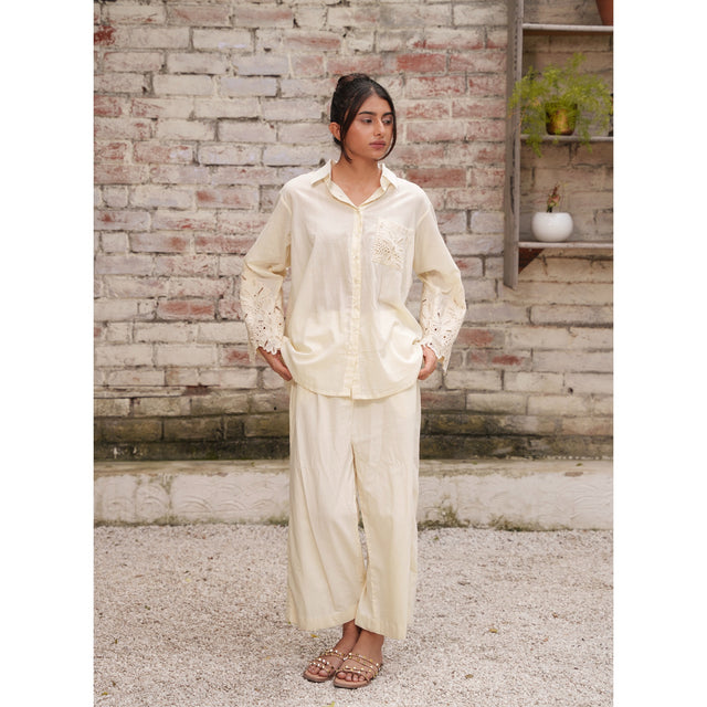 Capsule 5 - Beige Cotton Top and Pant Set