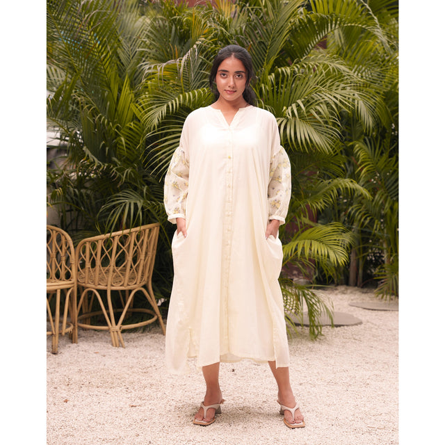 Capsule 8 - Yellow Chanderi and Cotton Dress