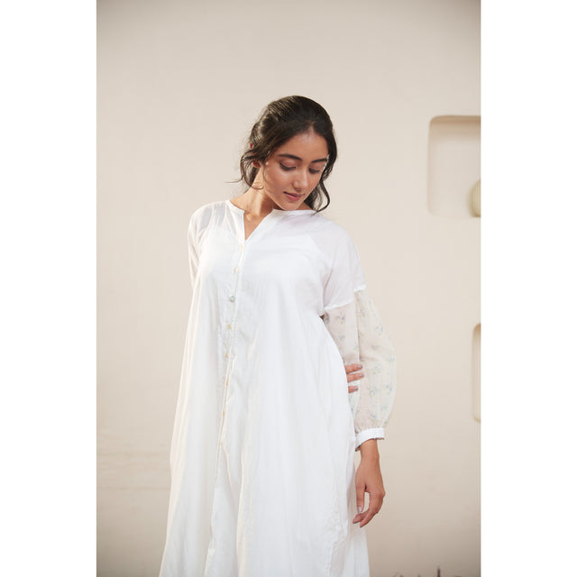 Capsule 8 - White Chanderi and Cotton Dress