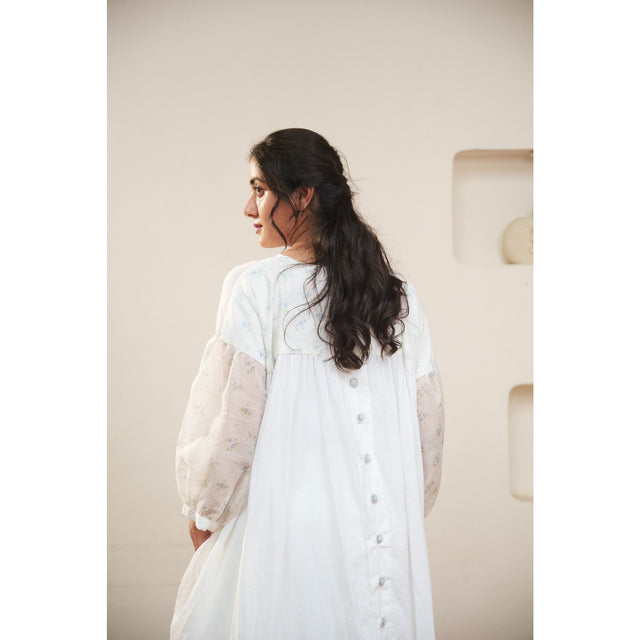 Capsule 8 - White Chanderi and Cotton Dress