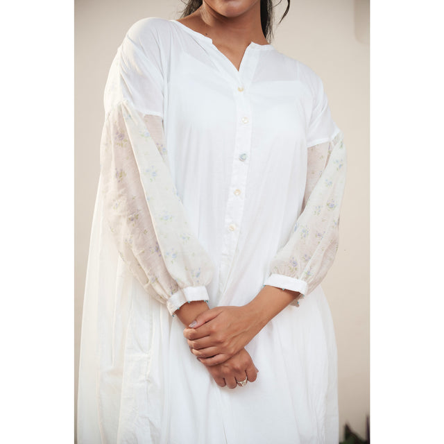 Capsule 8 - White Chanderi and Cotton Dress