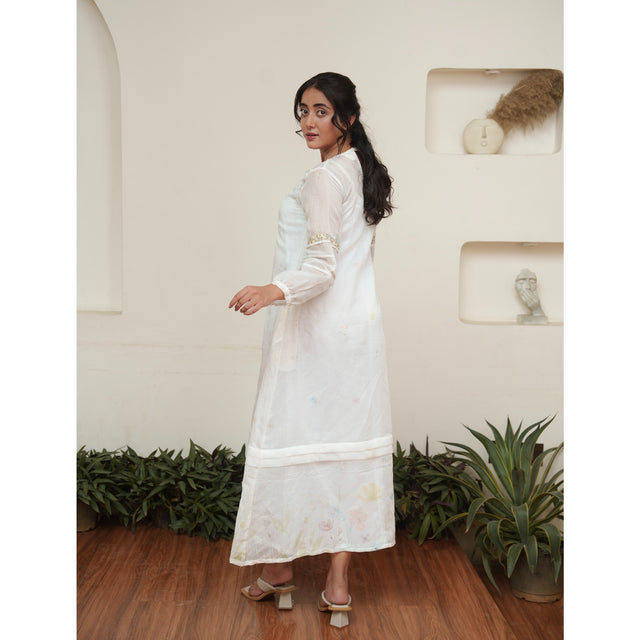 Capsule 16 - White Cotton and Chanderi Dress