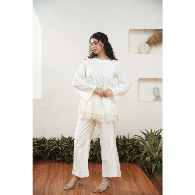 Capsule 3 - Beige Cotton Top and Pant Set