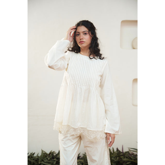 Capsule 3 - Beige Cotton Top and Pant Set