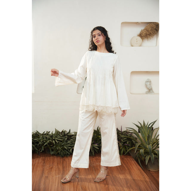 Capsule 3 - Beige Cotton Top and Pant Set