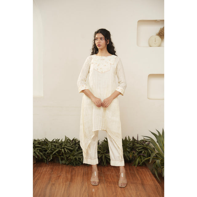 Capsule 7 - Beige Cotton Top and Pant Set