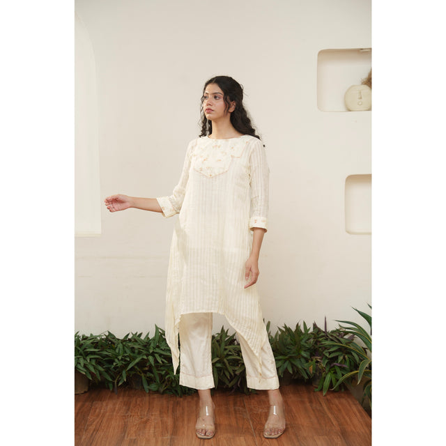 Capsule 7 - Beige Cotton Top and Pant Set