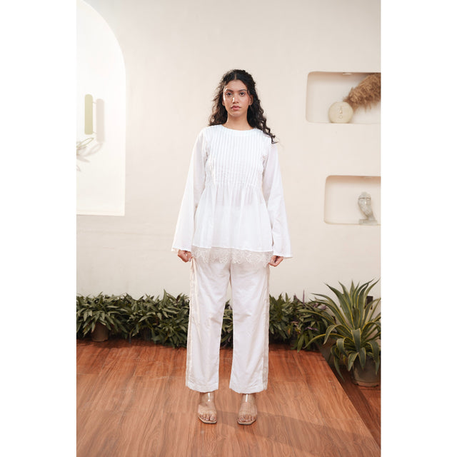 Capsule 3 - White Cotton Top and Pant Set