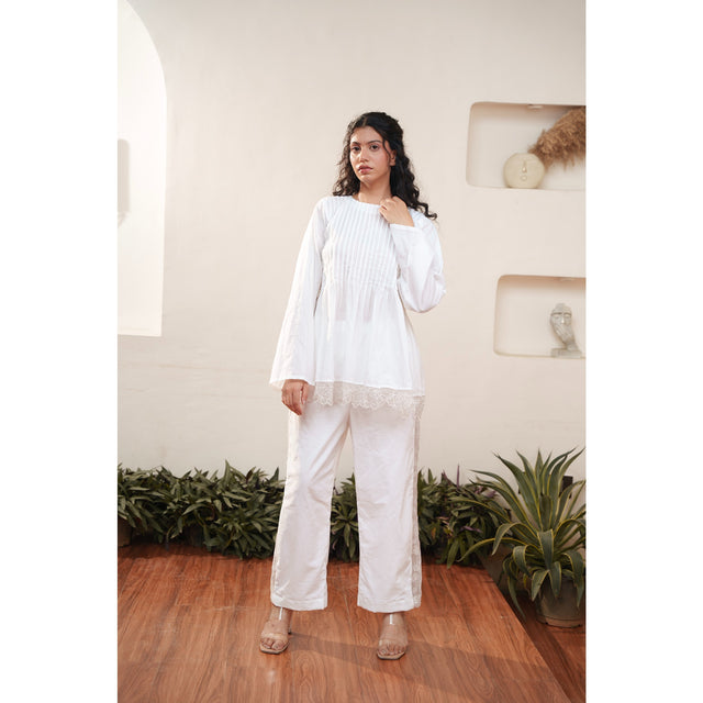 Capsule 3 - White Cotton Top and Pant Set