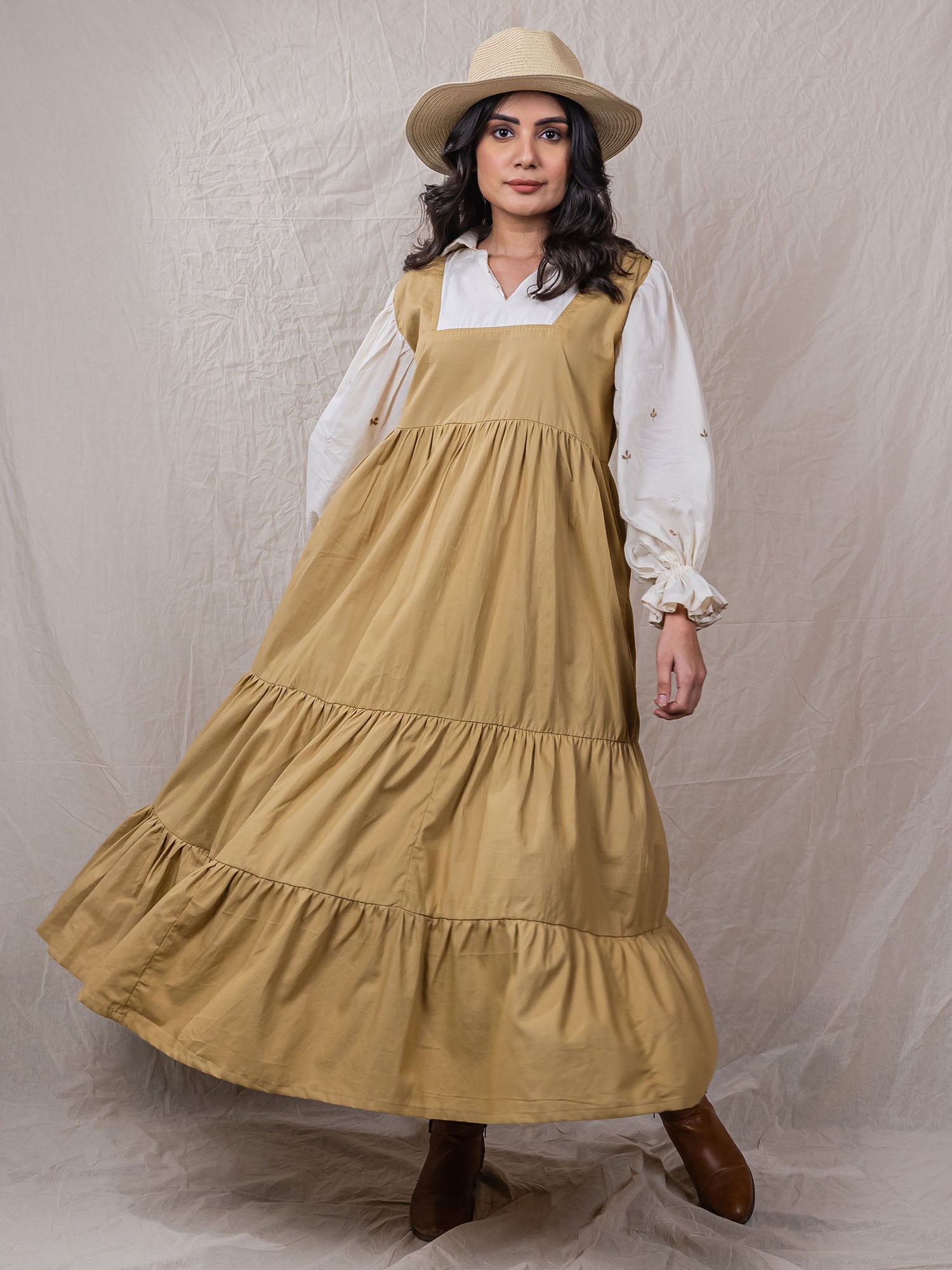 Maharani's Long Dress - Soft Cotton - Coffee Brown (L) – Maharani  Collections